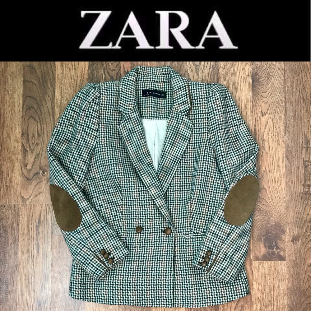 Zara Houndstooth Blazer